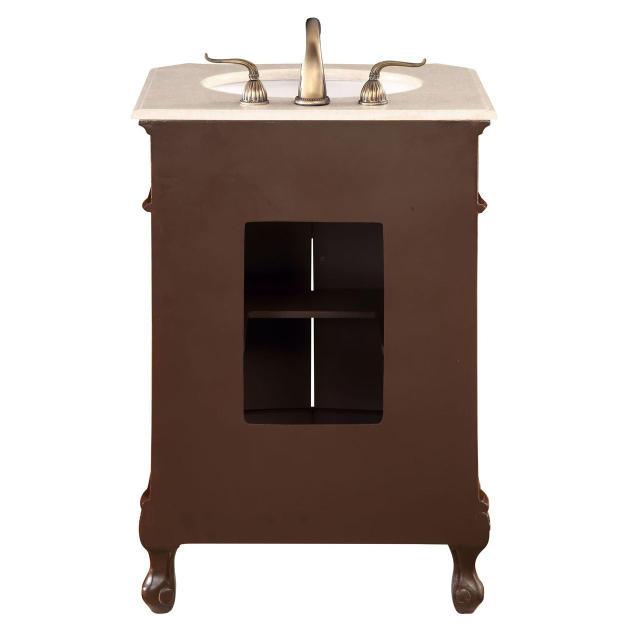 VF-1005 24" Single Bathroom Vanity Set in Brown