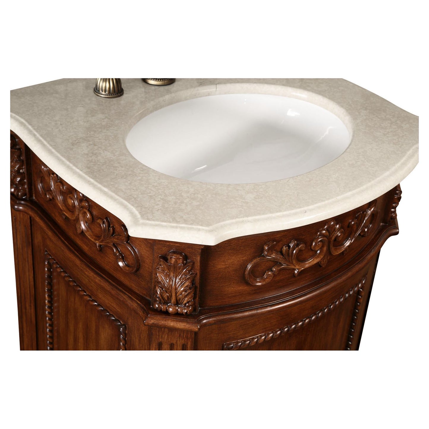 VF-1009 24" Single Bathroom Vanity Set in Brown