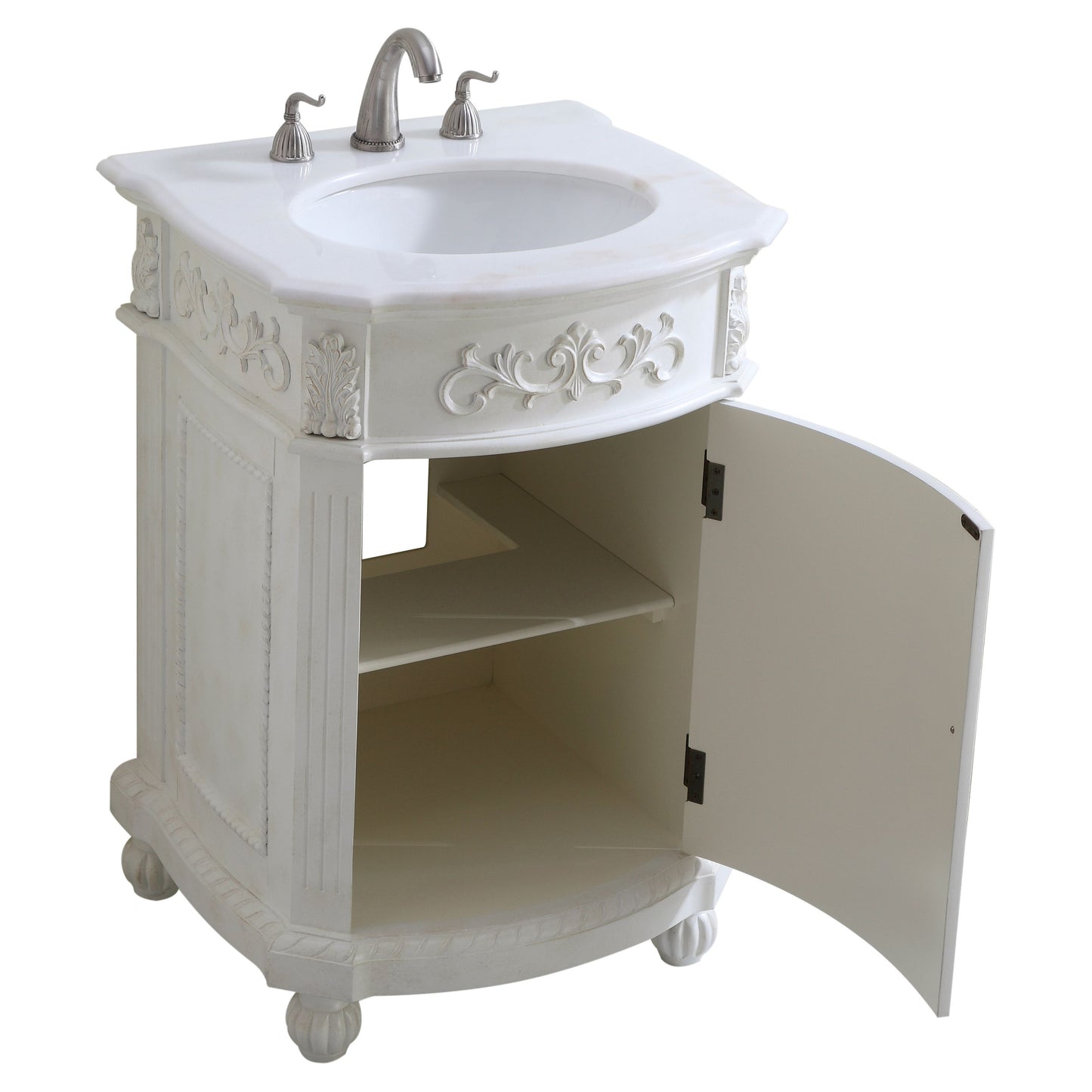 VF-1010 24" Single Bathroom Vanity Set in Antique White