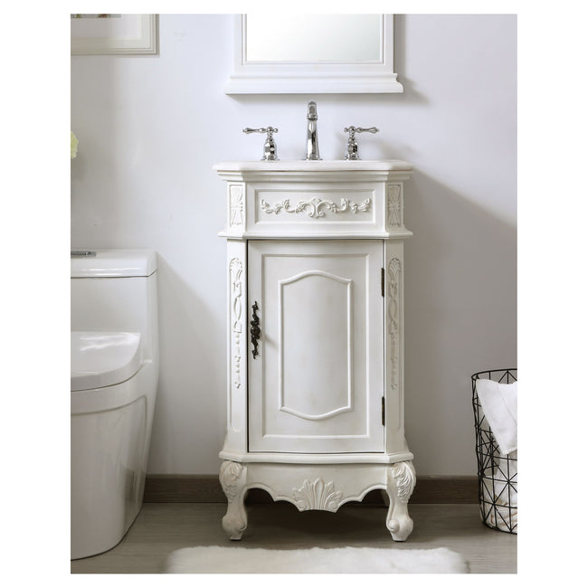 VF10119AW 19" Single Bathroom Vanity Set in Antique White