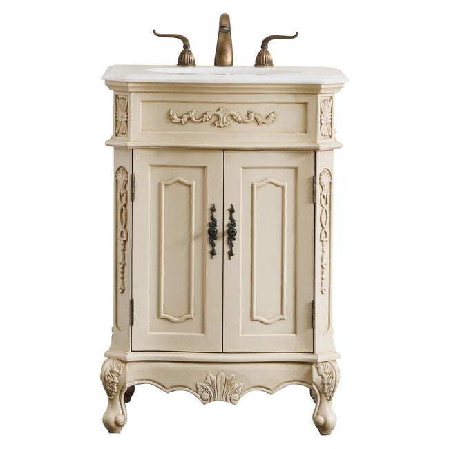 VF10124LT 24" Single Bathroom Vanity Set in Light Antique Beige