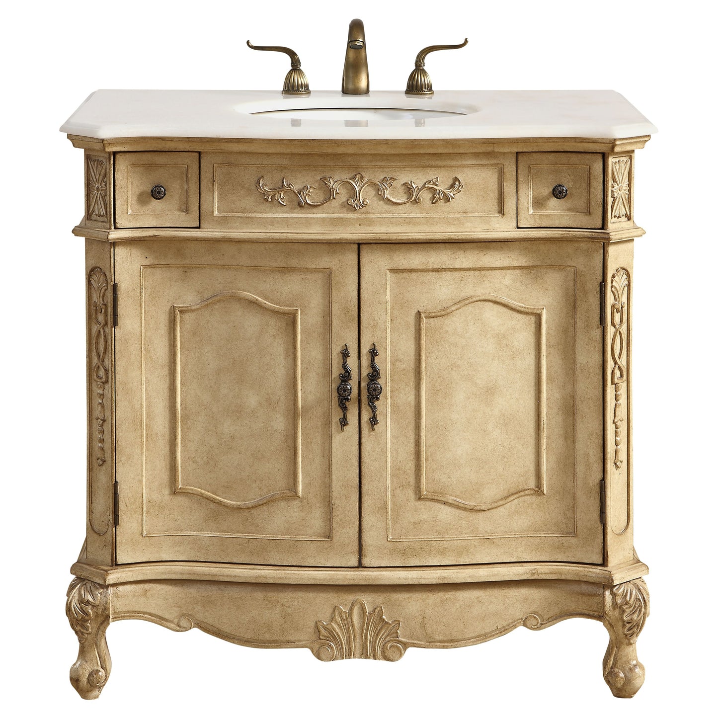 VF10136AB 36" Single Bathroom Vanity Set in Antique Beige