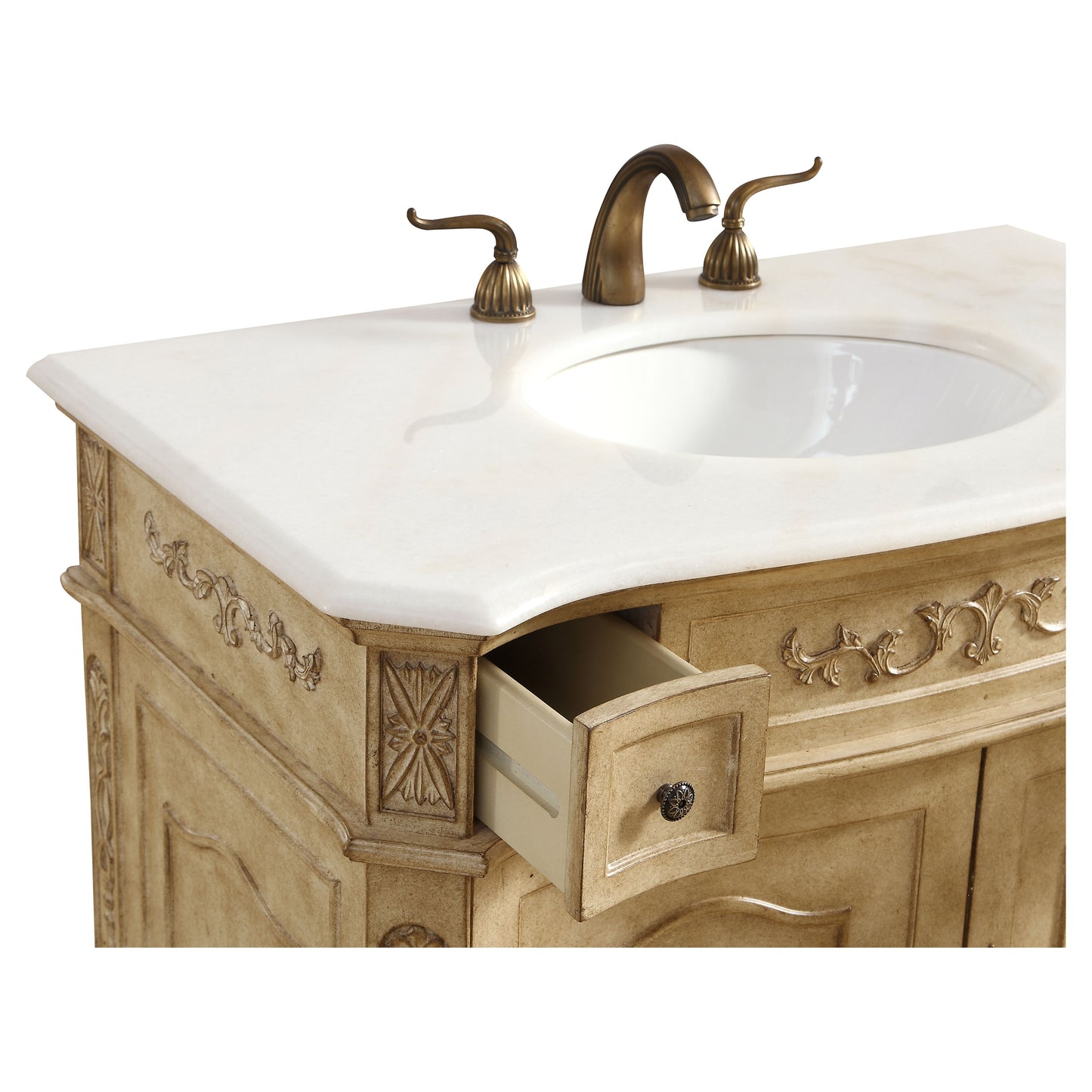 VF10136AB 36" Single Bathroom Vanity Set in Antique Beige