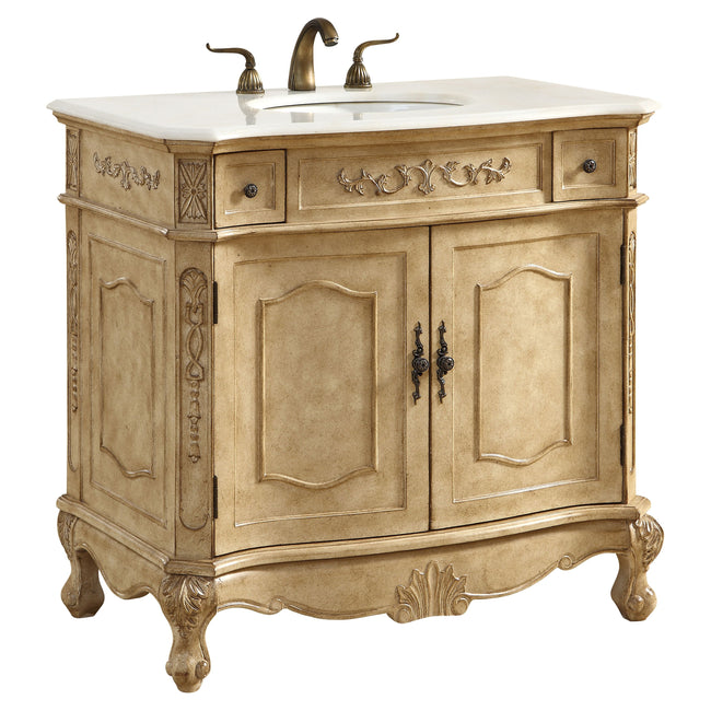 VF10136AB 36" Single Bathroom Vanity Set in Antique Beige
