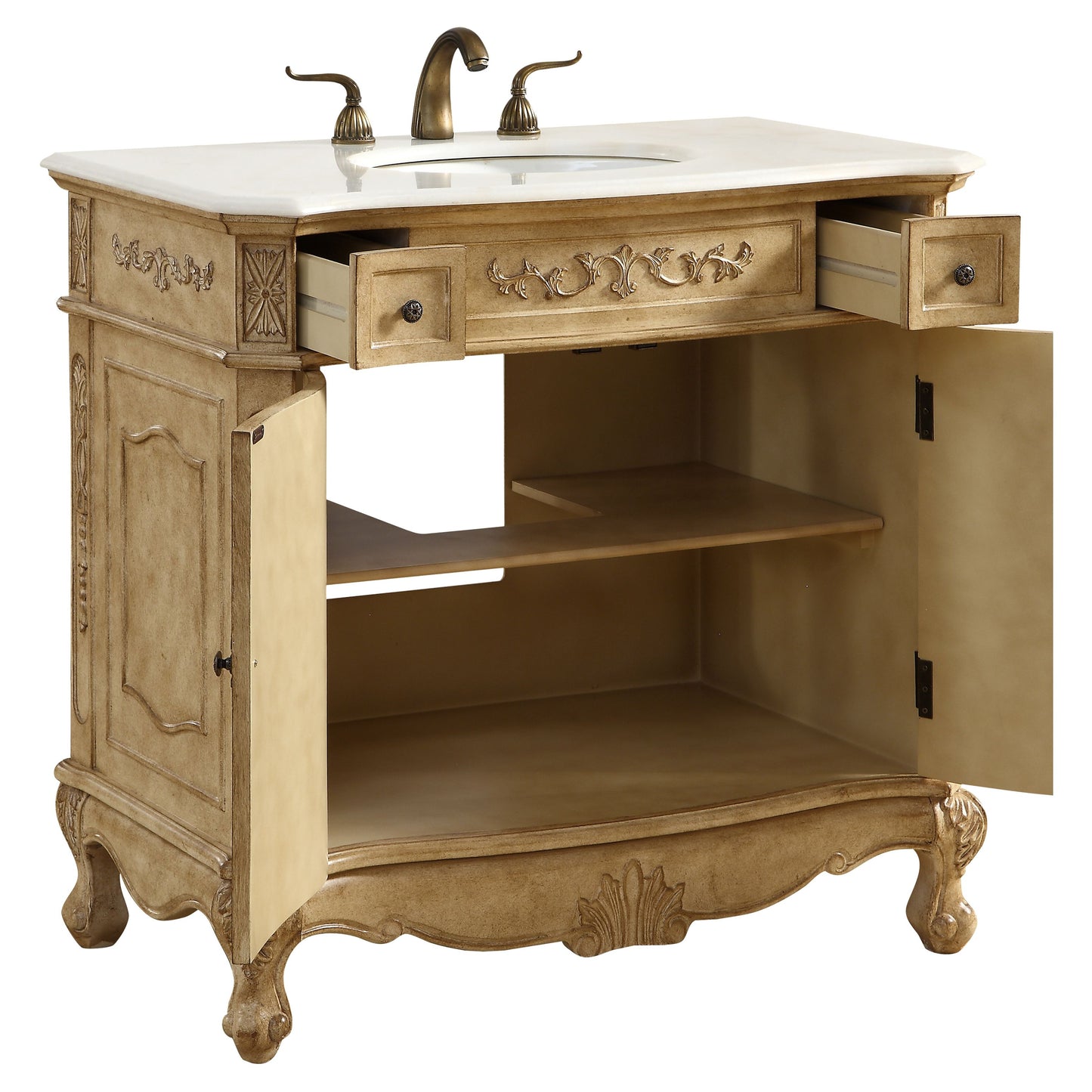 VF10136AB 36" Single Bathroom Vanity Set in Antique Beige