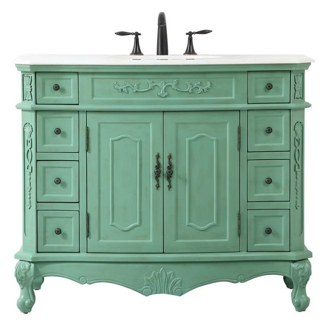 VF10142VM 42" Single Bathroom Vanity in Vintage Mint