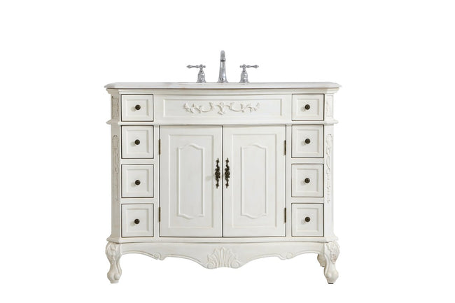 VF10142AW 42" Single Bathroom Vanity in Antique White