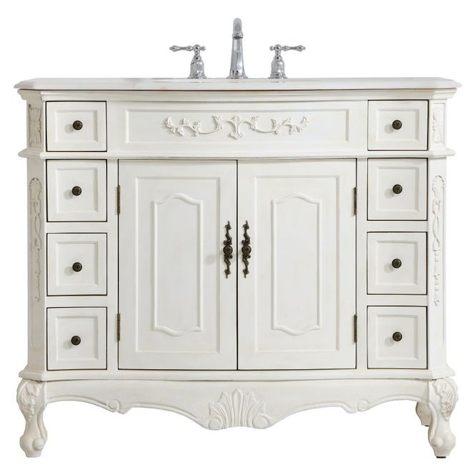 VF10142AW 42" Single Bathroom Vanity in Antique White