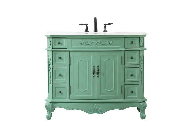 VF10142VM 42" Single Bathroom Vanity in Vintage Mint