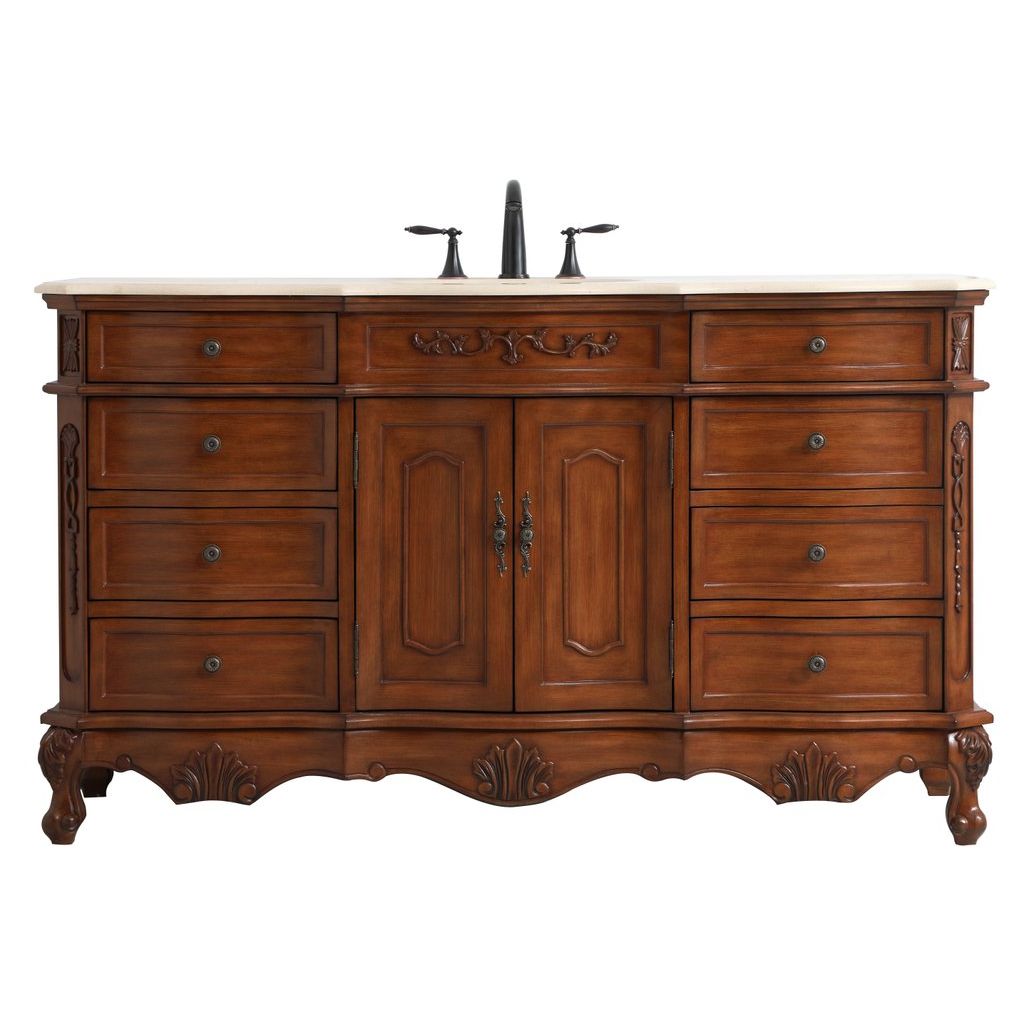 VF10160TK 60" Single Bathroom Vanity in Teak