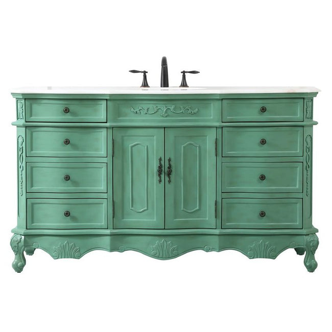 VF10160VM 60" Single Bathroom Vanity in Vintage Mint