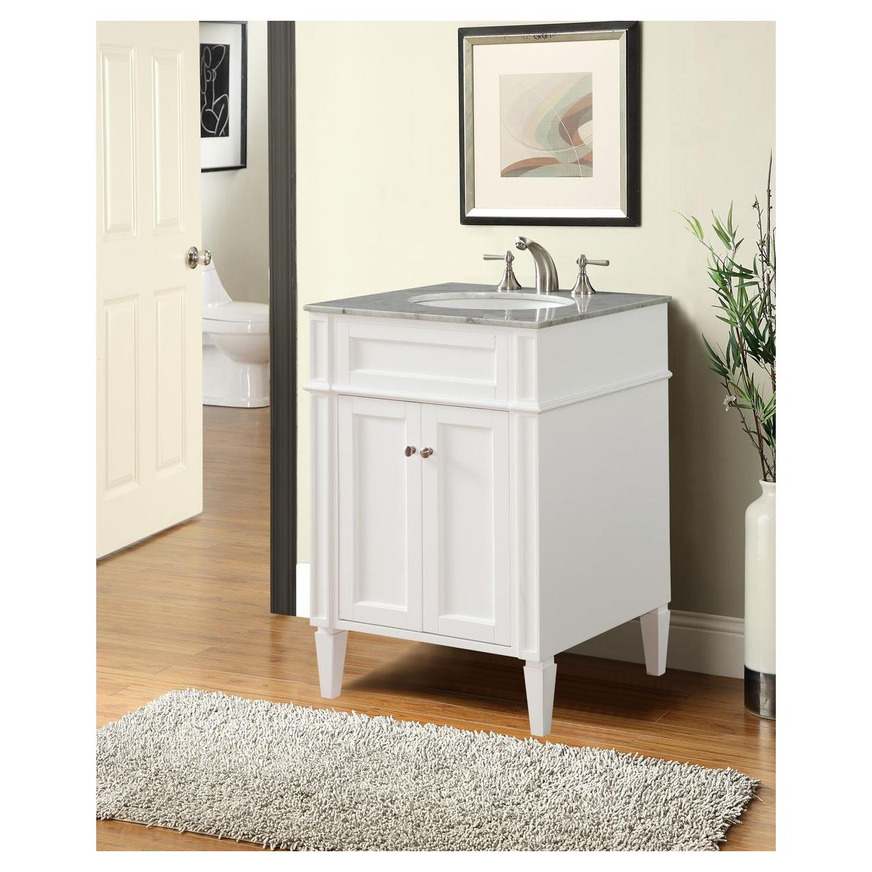 VF-1026 24" Single Bathroom Vanity Set in White