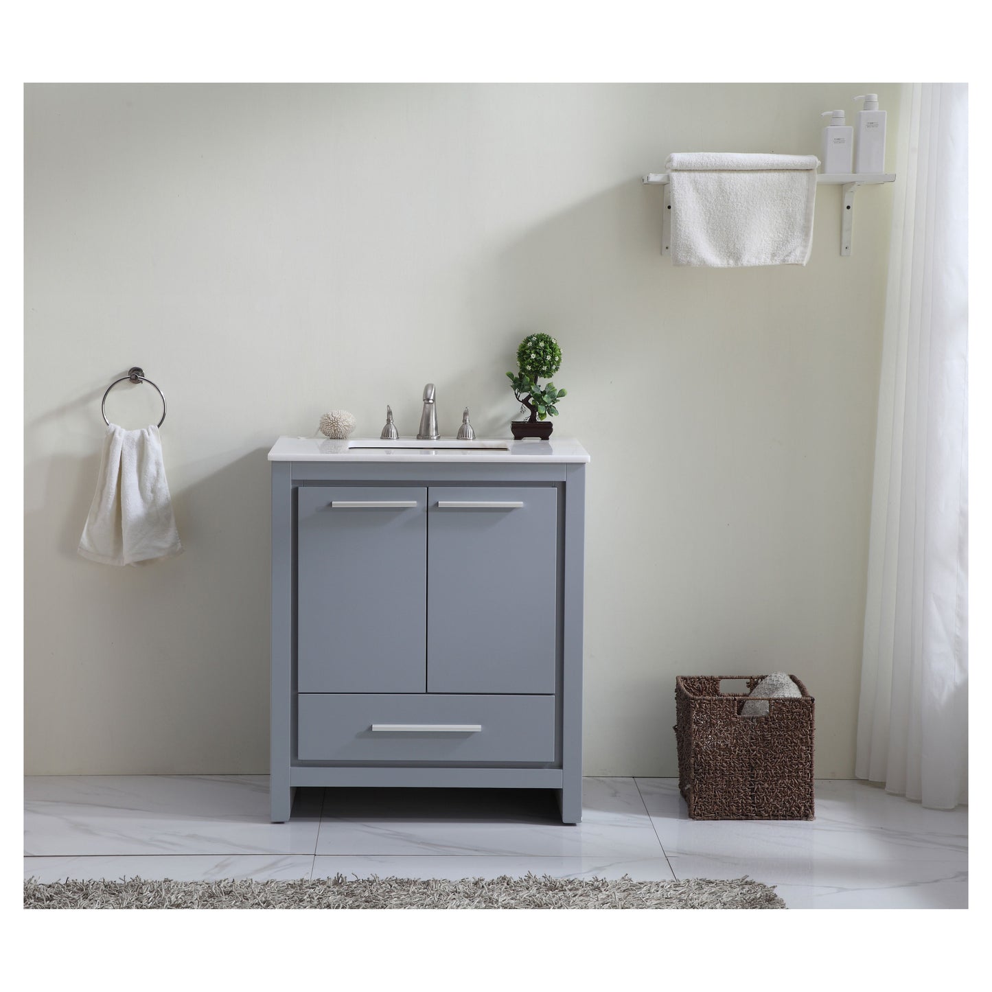 VF-1028 30" Single Bathroom Vanity Set in Grey