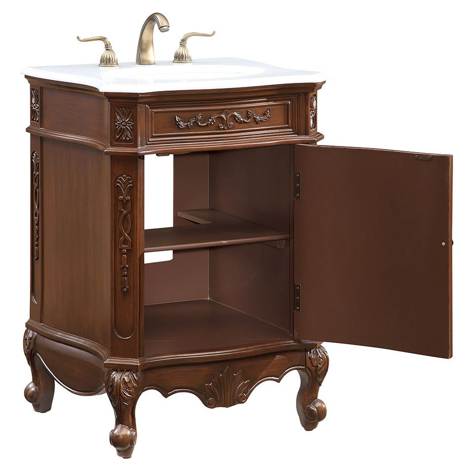 VF-1031 24" Single Bathroom Vanity Set in Coffee