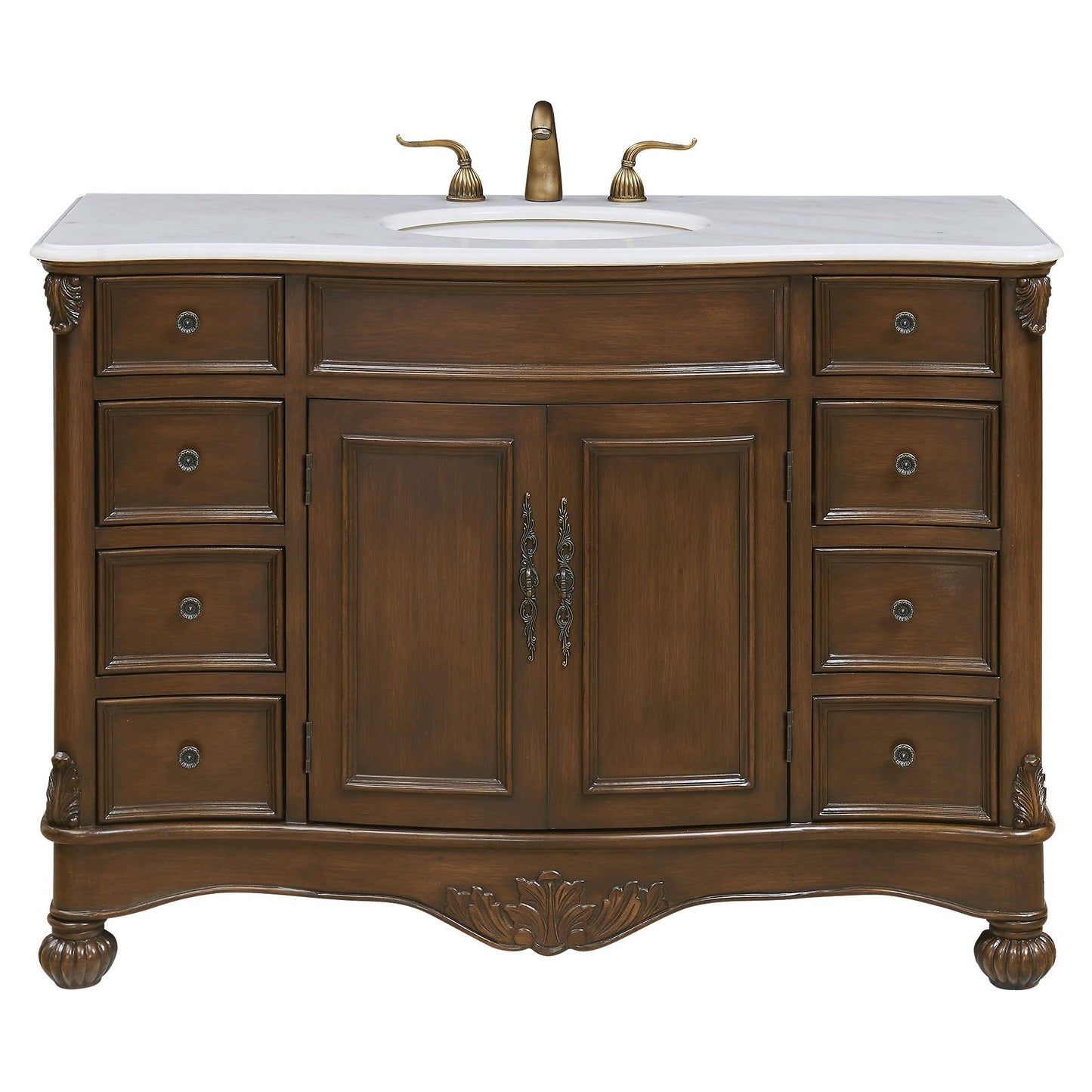 VF-1034 48" Single Bathroom Vanity Set in Teak Color