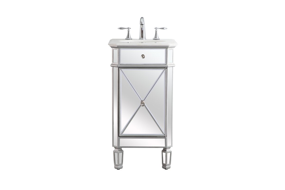 VF11019SL 19" Single Bathroom Vanity Set in Antique Silver