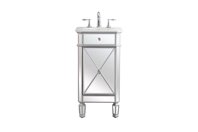 VF11019SL 19" Single Bathroom Vanity Set in Antique Silver