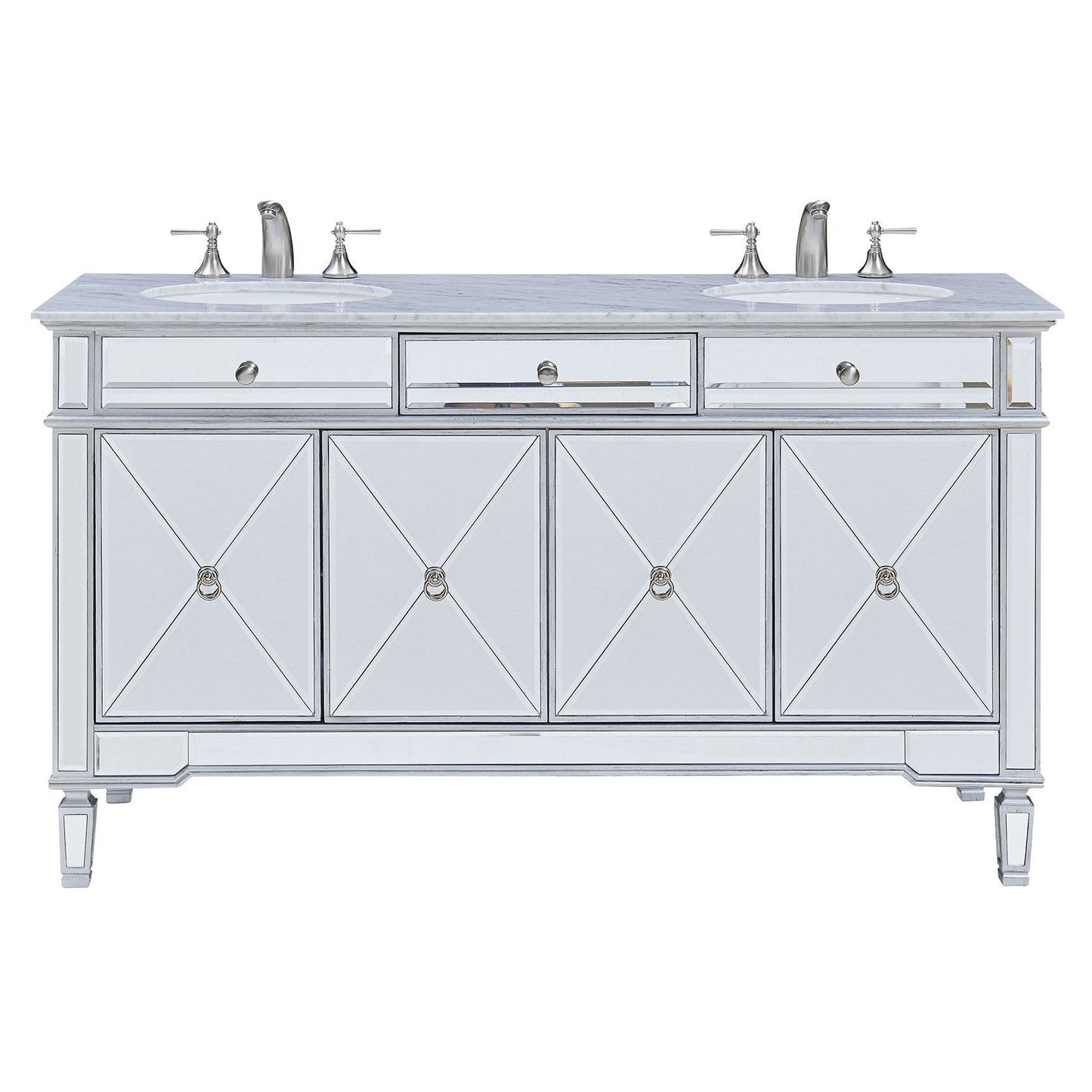 VF-1102 60" Double Bathroom Vanity
