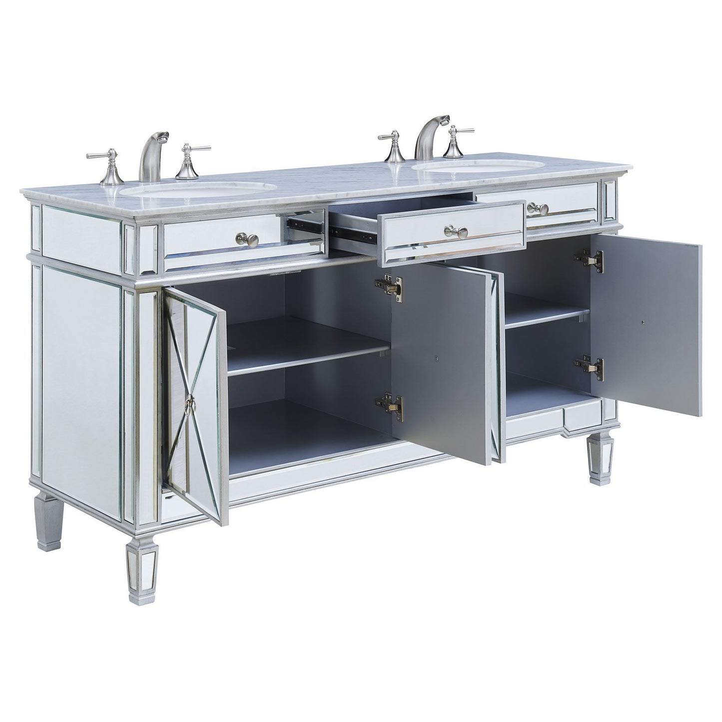 VF-1102 60" Double Bathroom Vanity