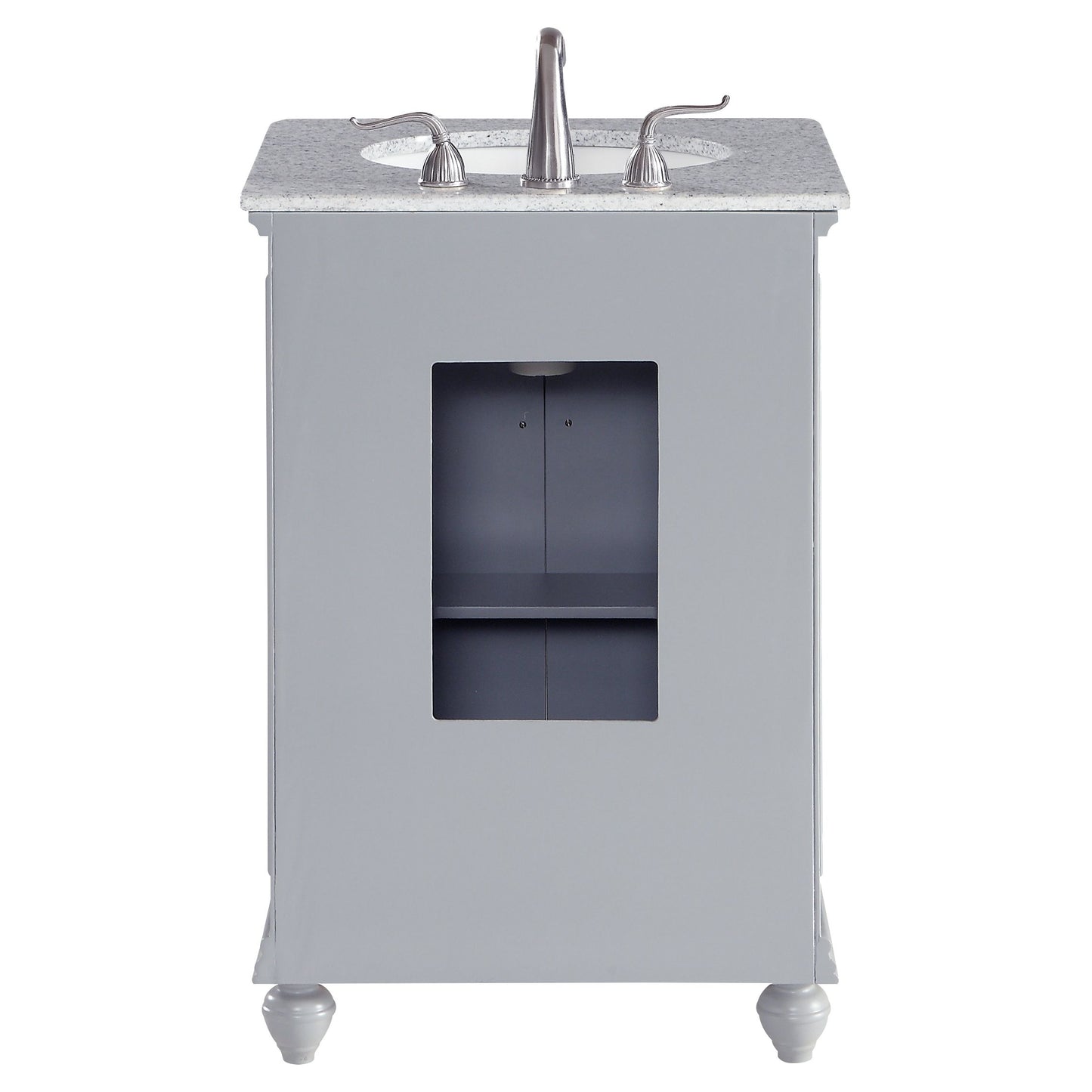 VF12324GR 24" Single Bathroom Vanity Set in Light Grey