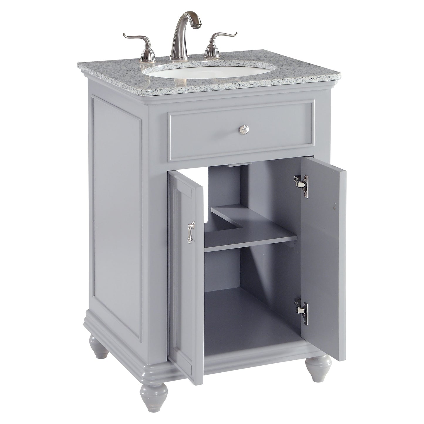 VF12324GR 24" Single Bathroom Vanity Set in Light Grey