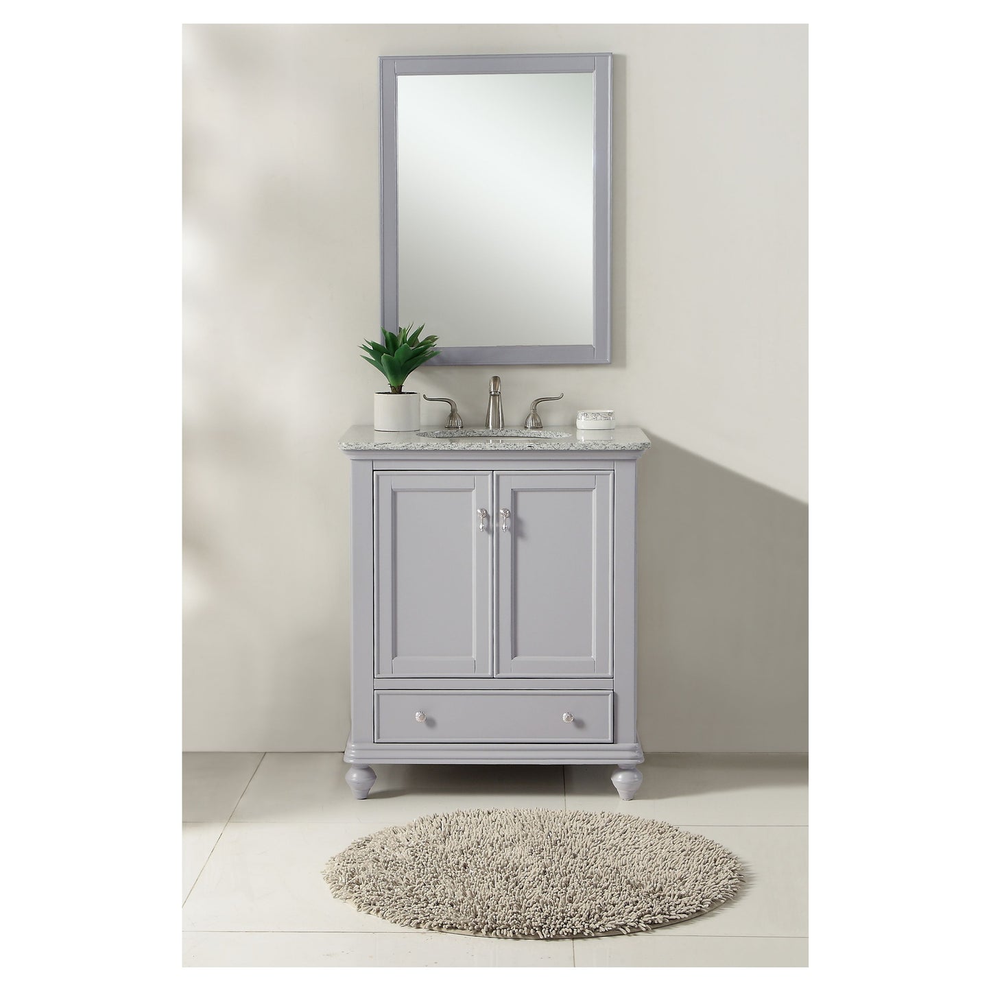 VF12330GR 30" Single Bathroom Vanity Set in Light Grey