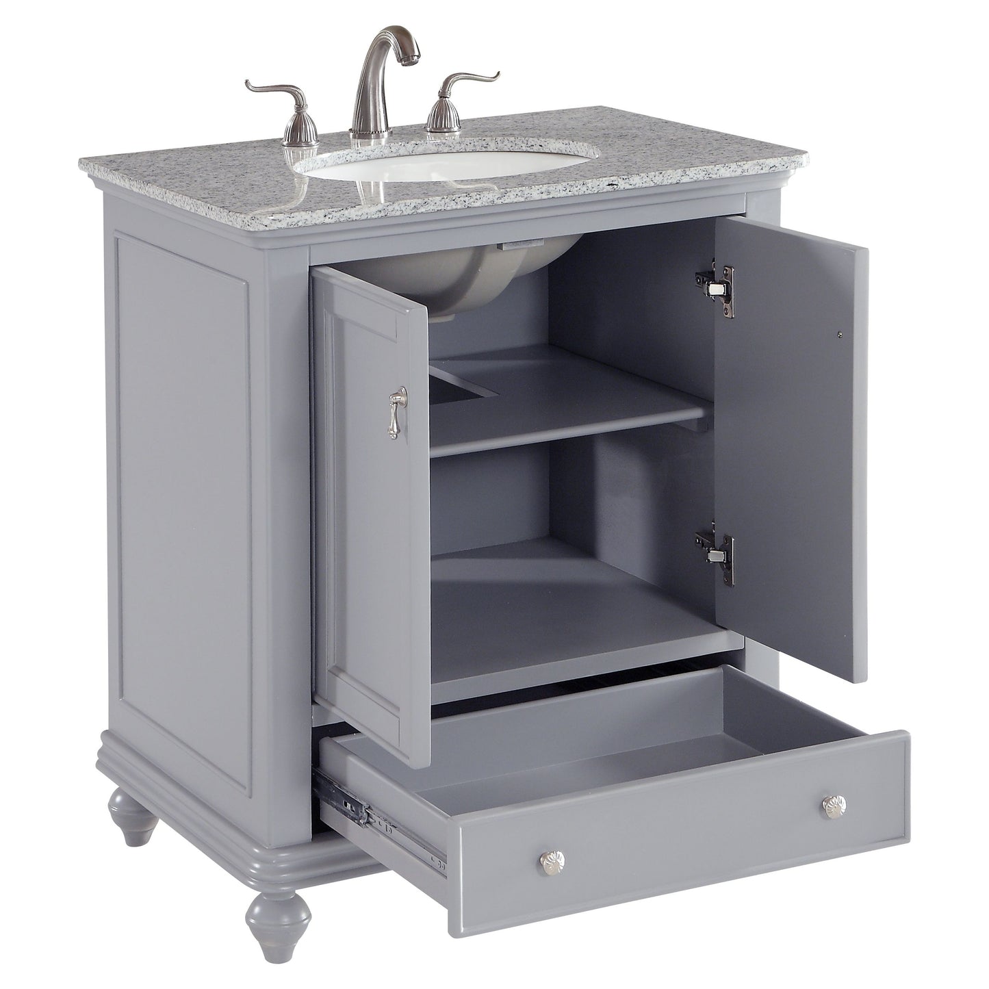 VF12330GR 30" Single Bathroom Vanity Set in Light Grey