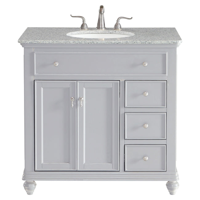 VF12336GR 36" Single Bathroom Vanity Set in Light Grey