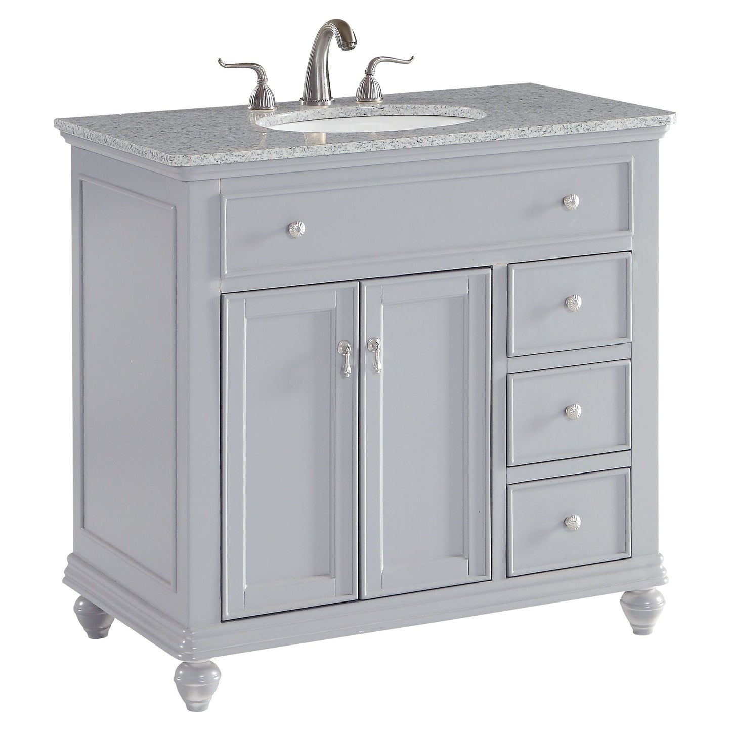 VF12336GR 36" Single Bathroom Vanity Set in Light Grey