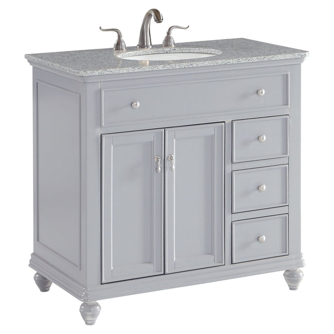 VF12336GR 36" Single Bathroom Vanity Set in Light Grey
