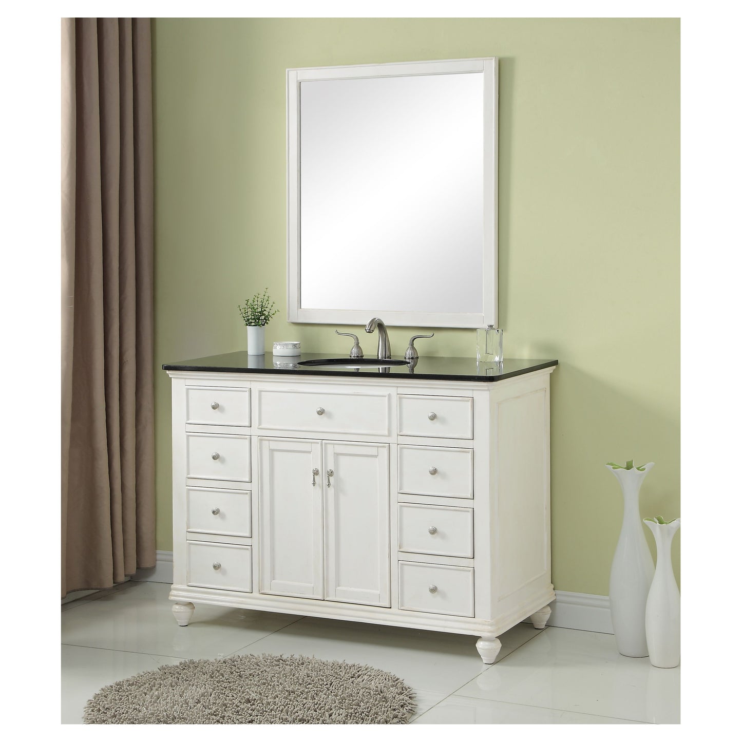 VF12348AW 48" Single Bathroom Vanity Set in Antique White