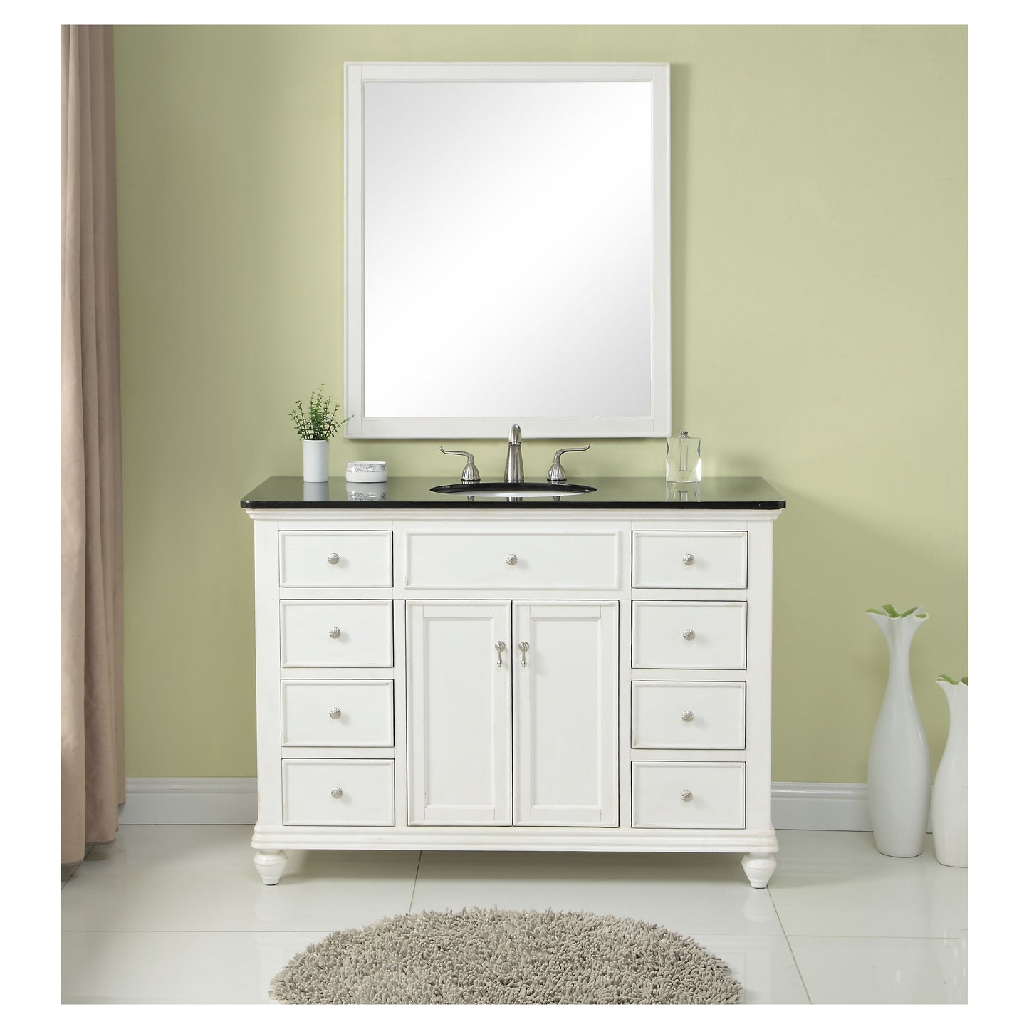 VF12348AW 48" Single Bathroom Vanity Set in Antique White