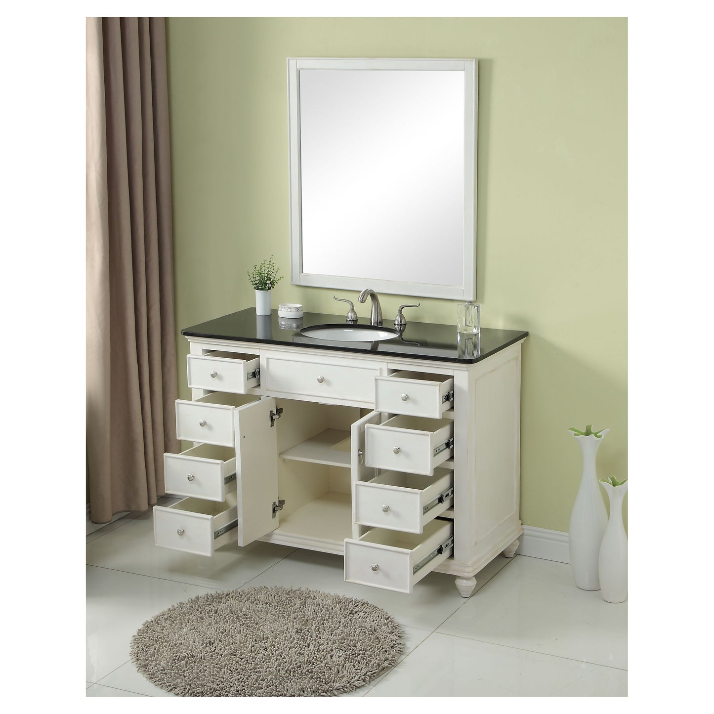 VF12348AW 48" Single Bathroom Vanity Set in Antique White