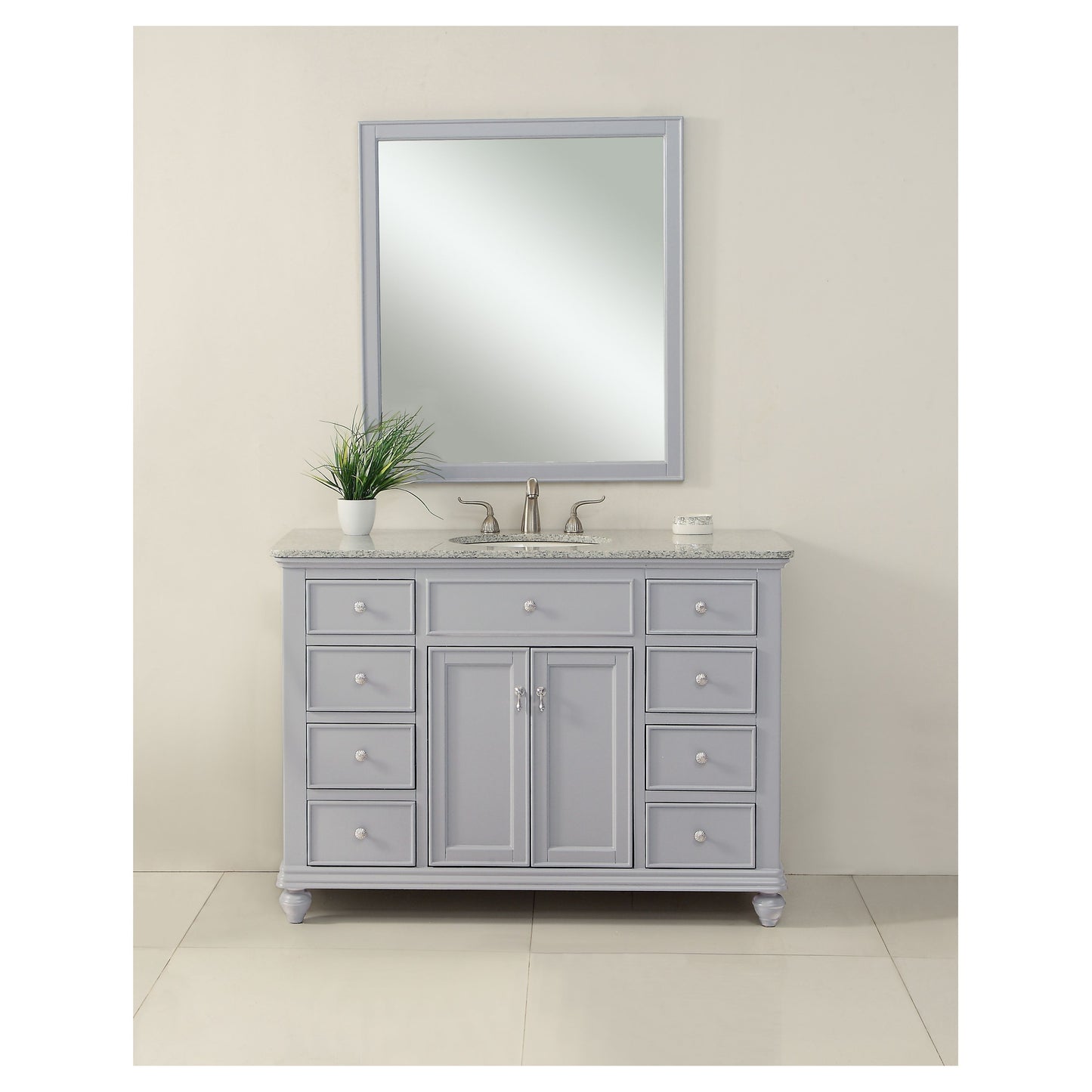 VF12348GR 48" Single Bathroom Vanity Set in Light Grey