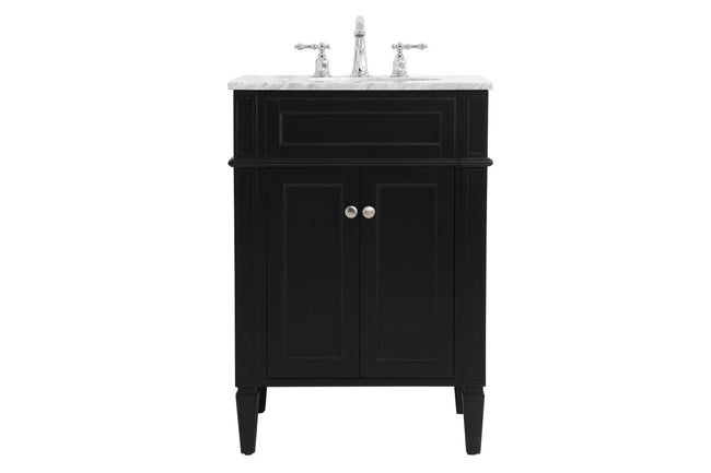 VF12524BK 24" Single Bathroom Vanity in Black