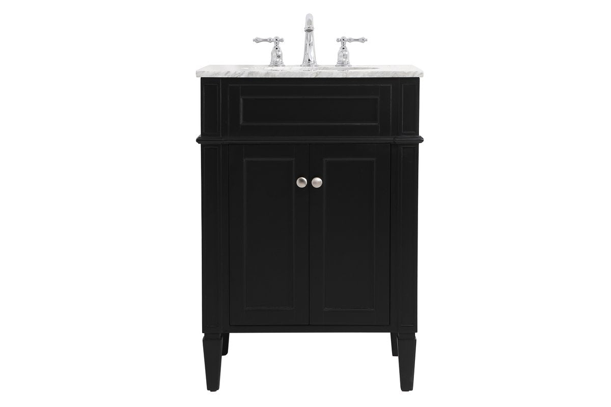 VF12524BK 24" Single Bathroom Vanity in Black