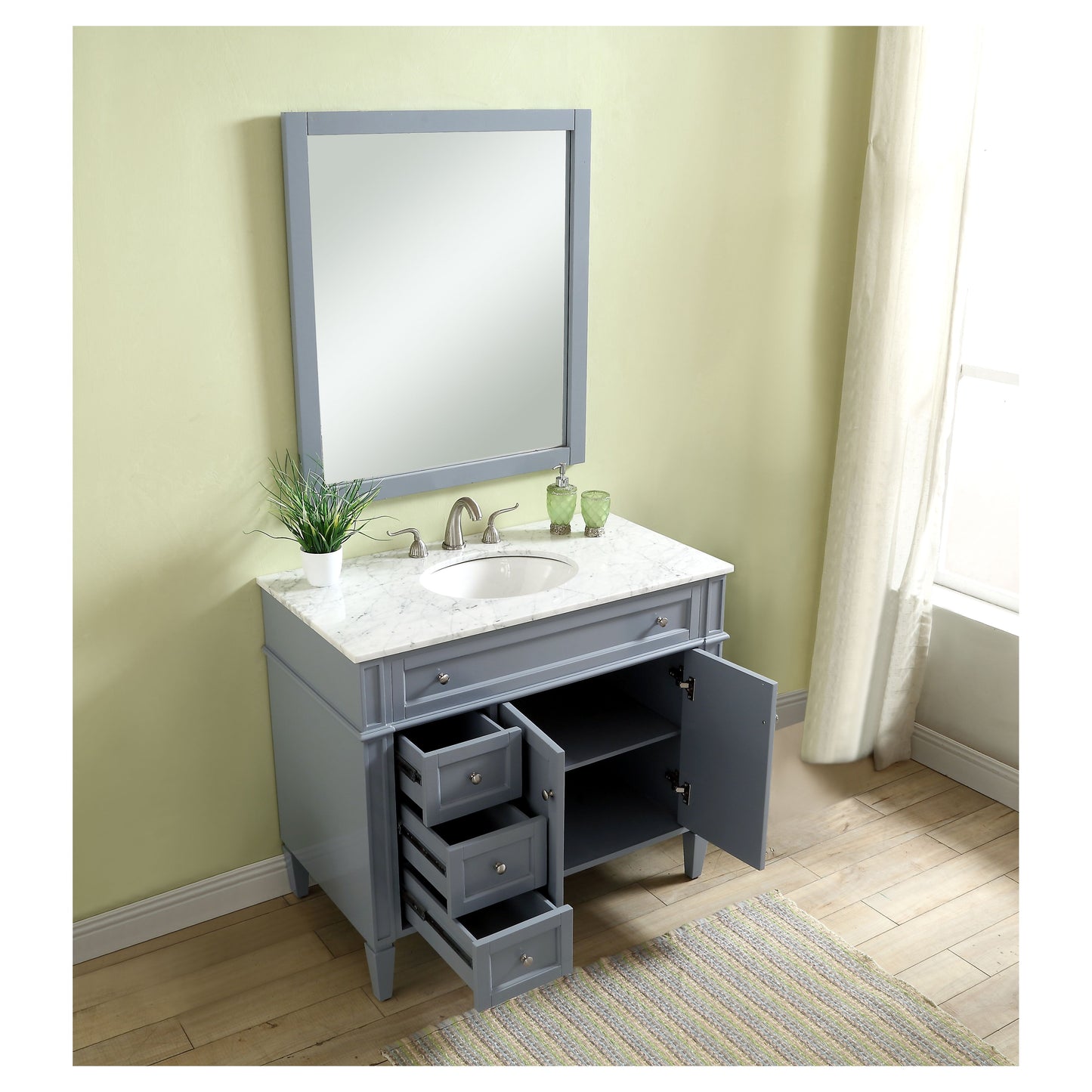 VF12540GR 40" Single Bathroom Vanity Set in Grey