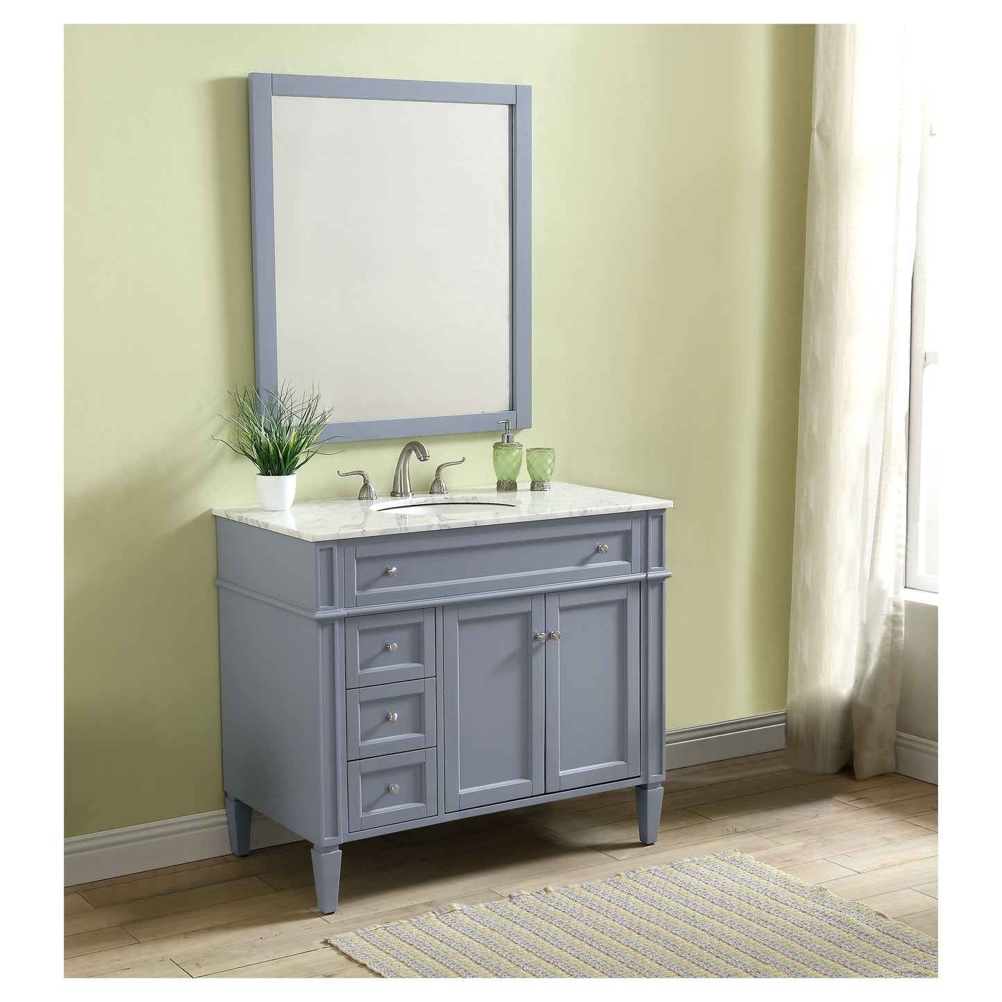 VF12540GR 40" Single Bathroom Vanity Set in Grey