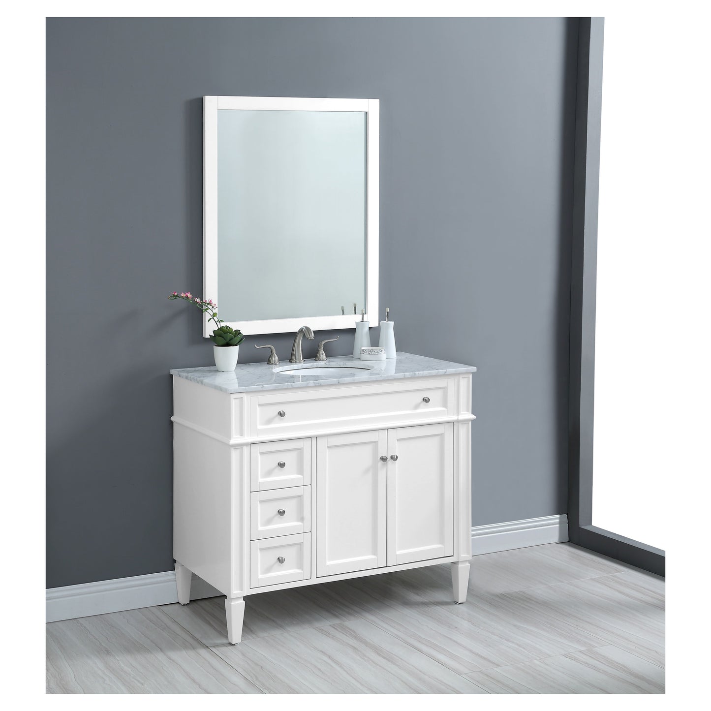 VF12540WH 40" Single Bathroom Vanity Set in White