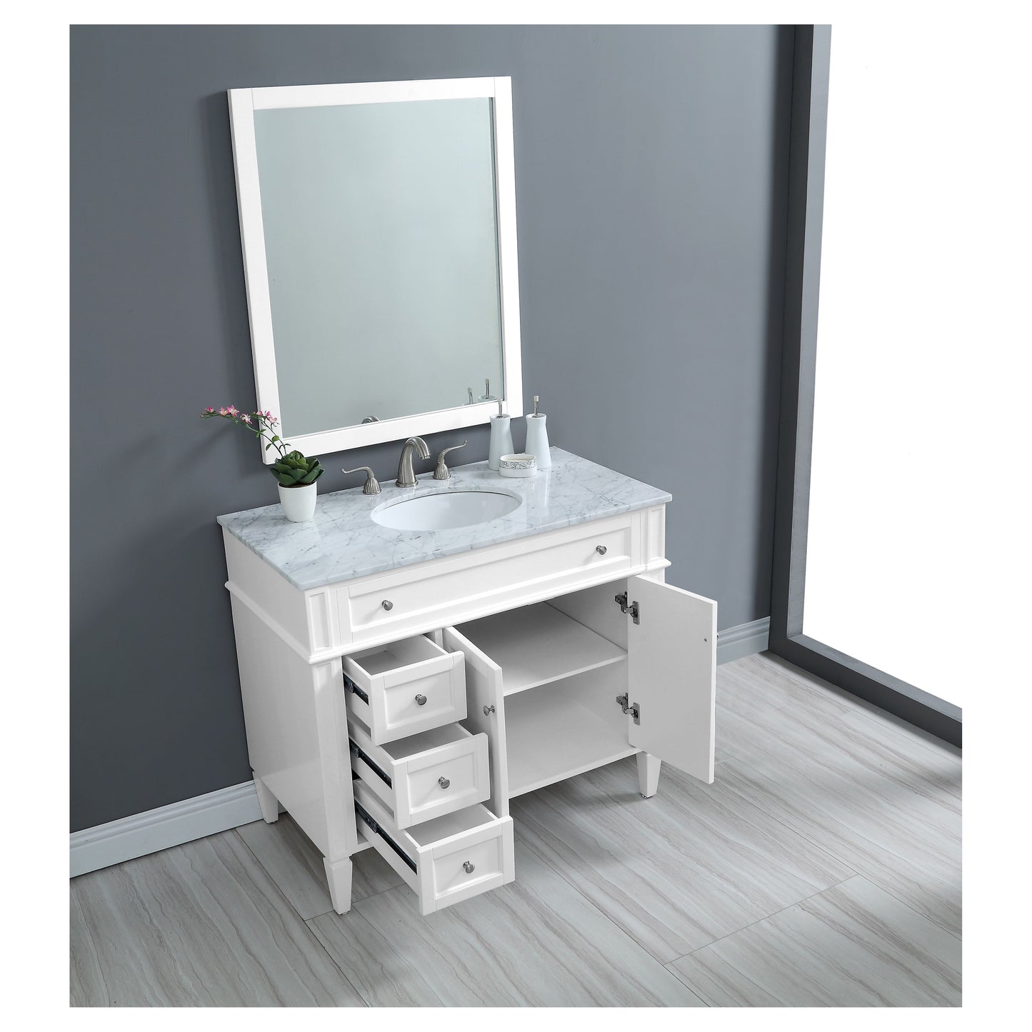 VF12540WH 40" Single Bathroom Vanity Set in White