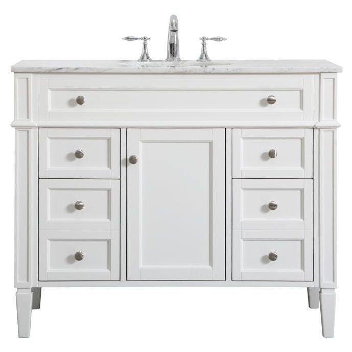 VF12542WH 42" Single Bathroom Vanity in White