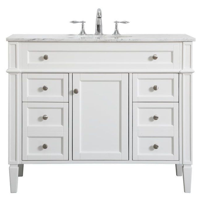 VF12542WH 42" Single Bathroom Vanity in White