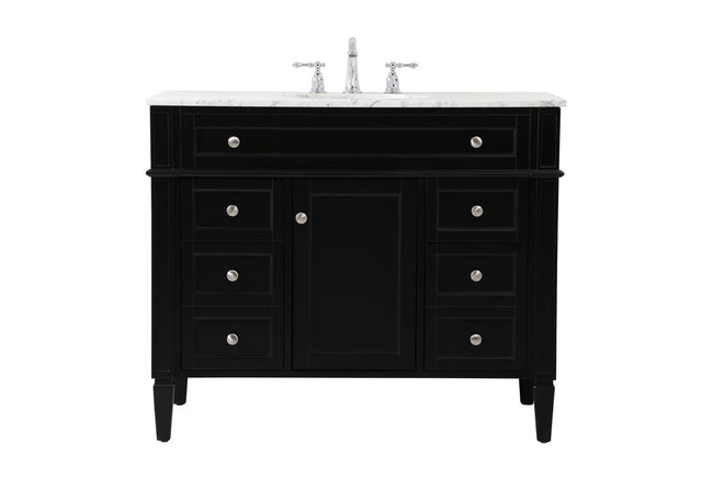 VF12542BK 42" Single Bathroom Vanity in Black