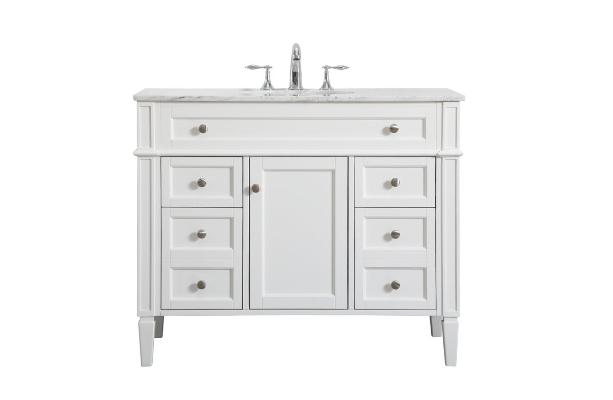 VF12542WH 42" Single Bathroom Vanity in White