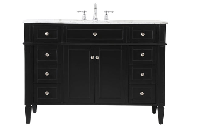 VF12548BK 48" Single Bathroom Vanity in Black