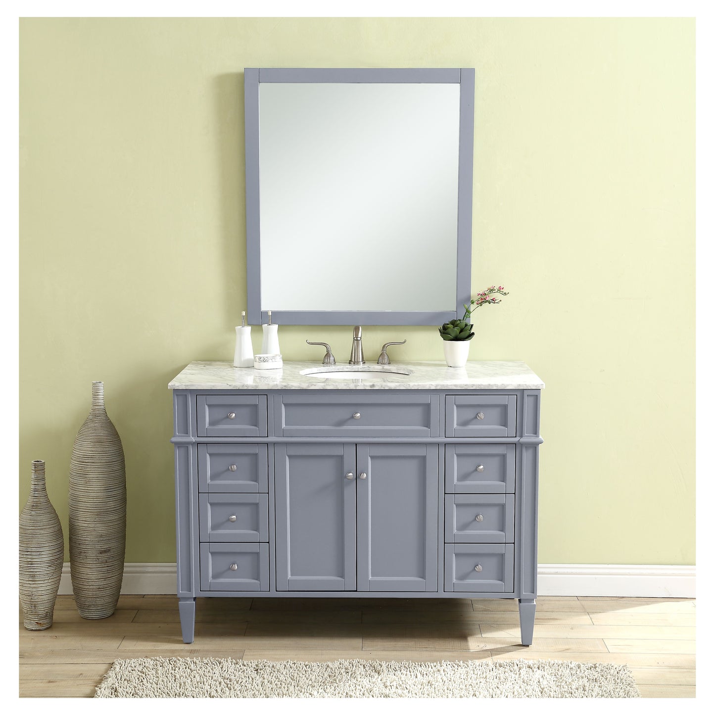 VF12548GR 48" Single Bathroom Vanity Set in Grey
