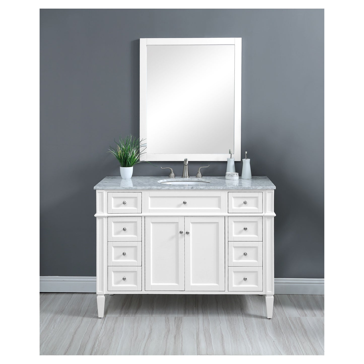 VF12548WH 48" Single Bathroom Vanity Set in White
