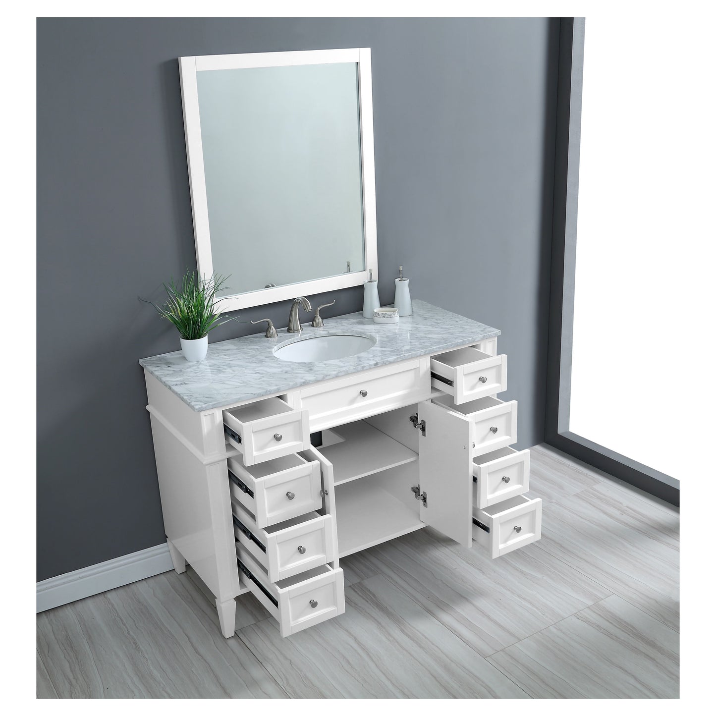 VF12548WH 48" Single Bathroom Vanity Set in White