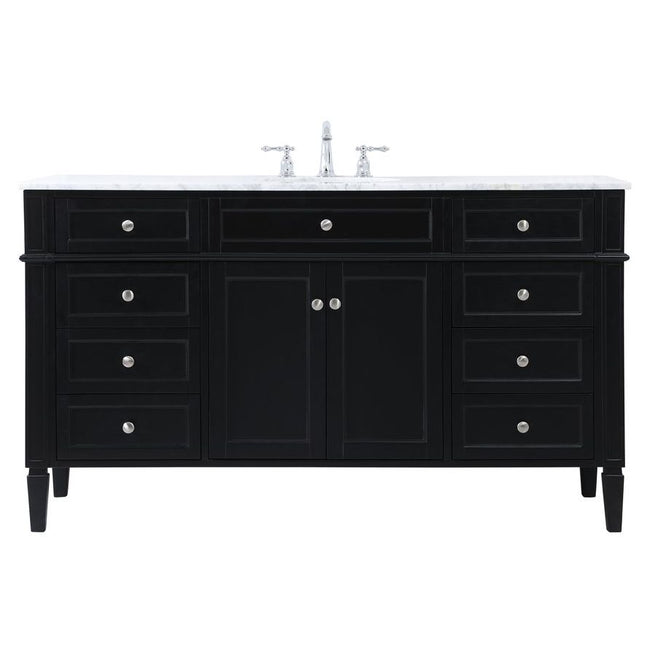 VF12560BK 60" Single Bathroom Vanity in Black