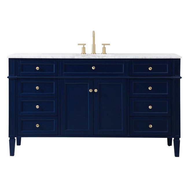 VF12560BL 60" Single Bathroom Vanity in Blue